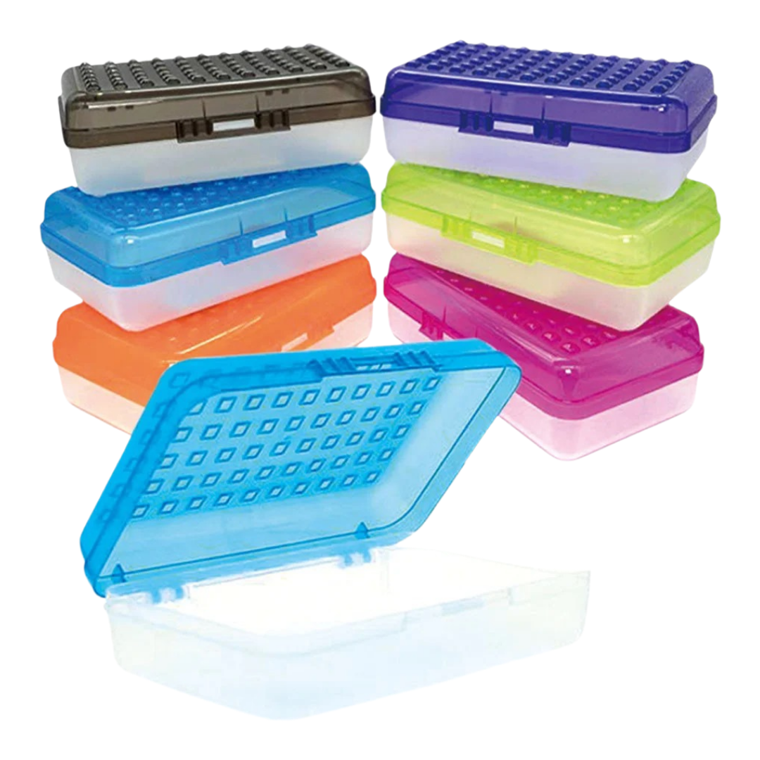 Caja utilidades 8.5×5.3×2.67″ plástica con cierre seguro y asa