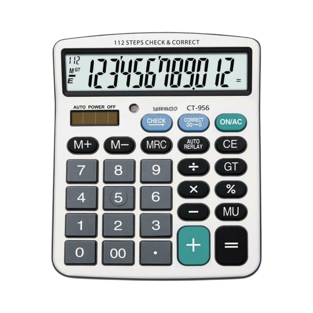 Calculadora Check & Correct CT-656 con pantalla de 8 dígitos y función de corrección