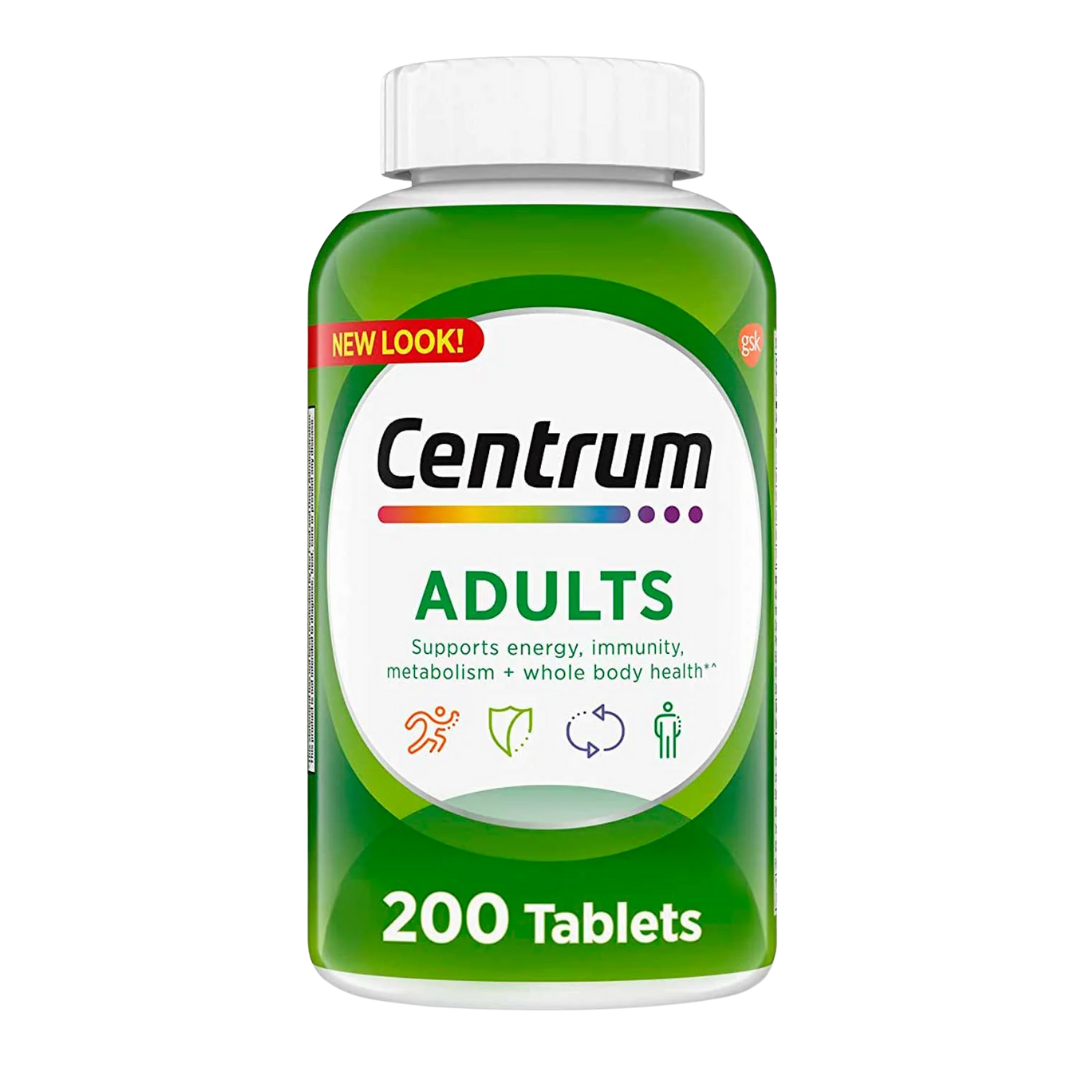 Envase de tabletas Centrum Adults Multivitamínico (200 ct)