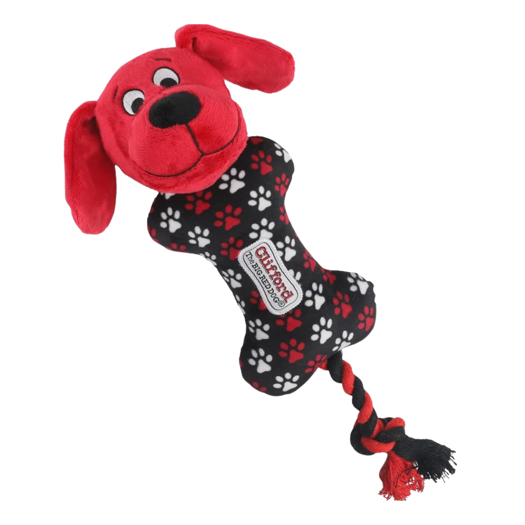 Clifford Busy Body Rope N Wrangle plush pet toy interactivo