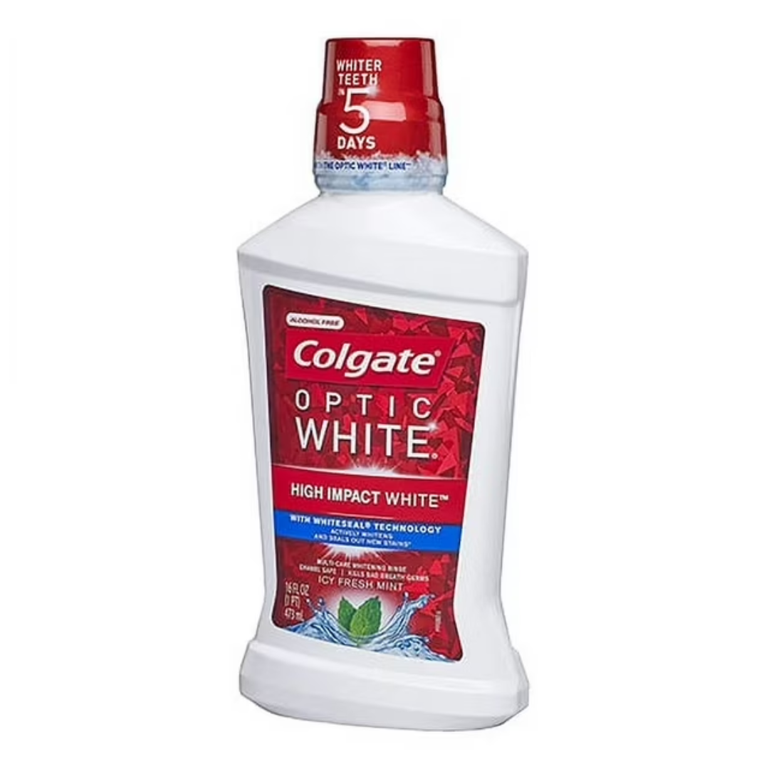 Tuboda de pasta dental Colgate Optic White Mint (16 oz) – blanqueamiento profesional