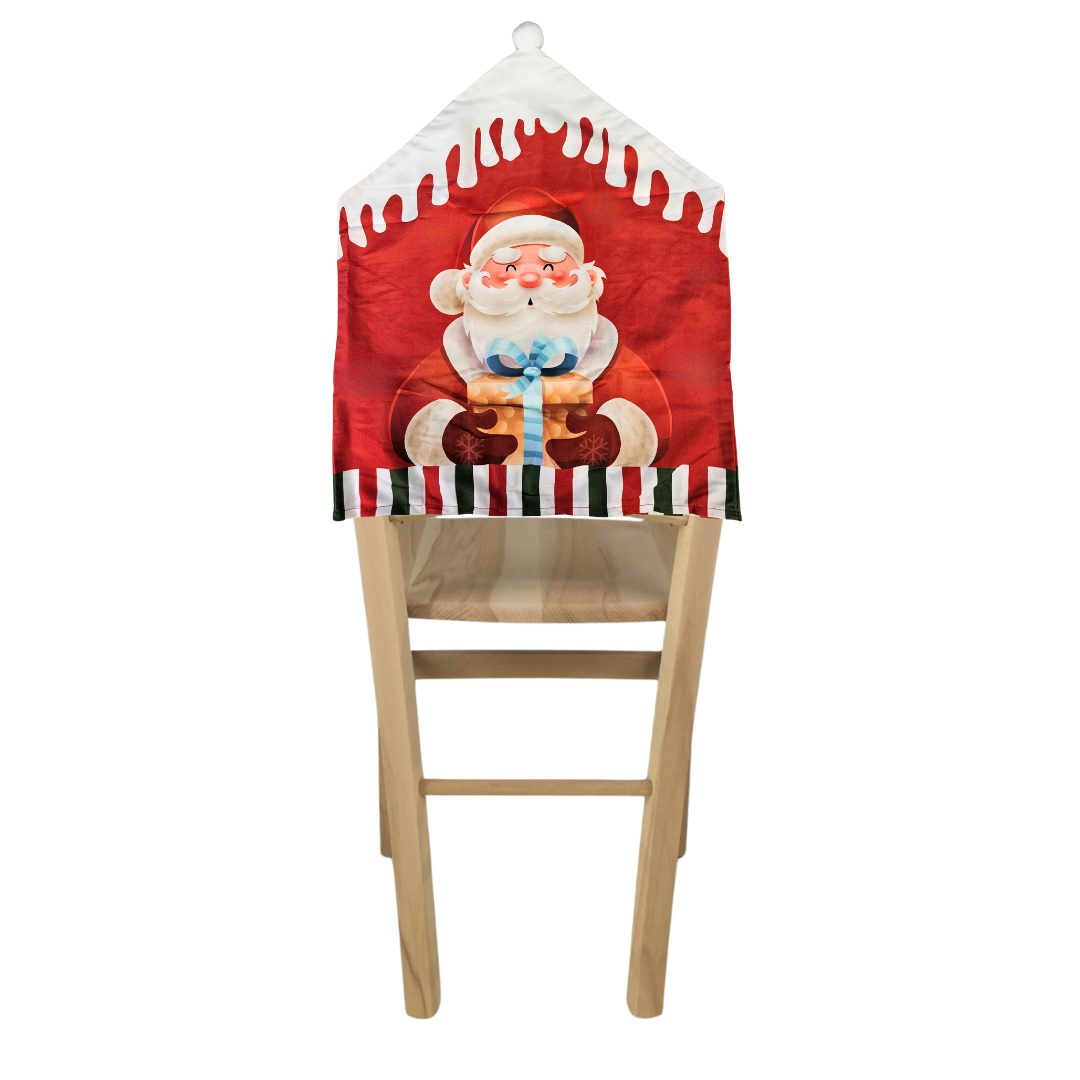 Cubre Sillas con Motivos Navideños 0665/0666 | Santa Claus y Decoración Navideña para el Hogar