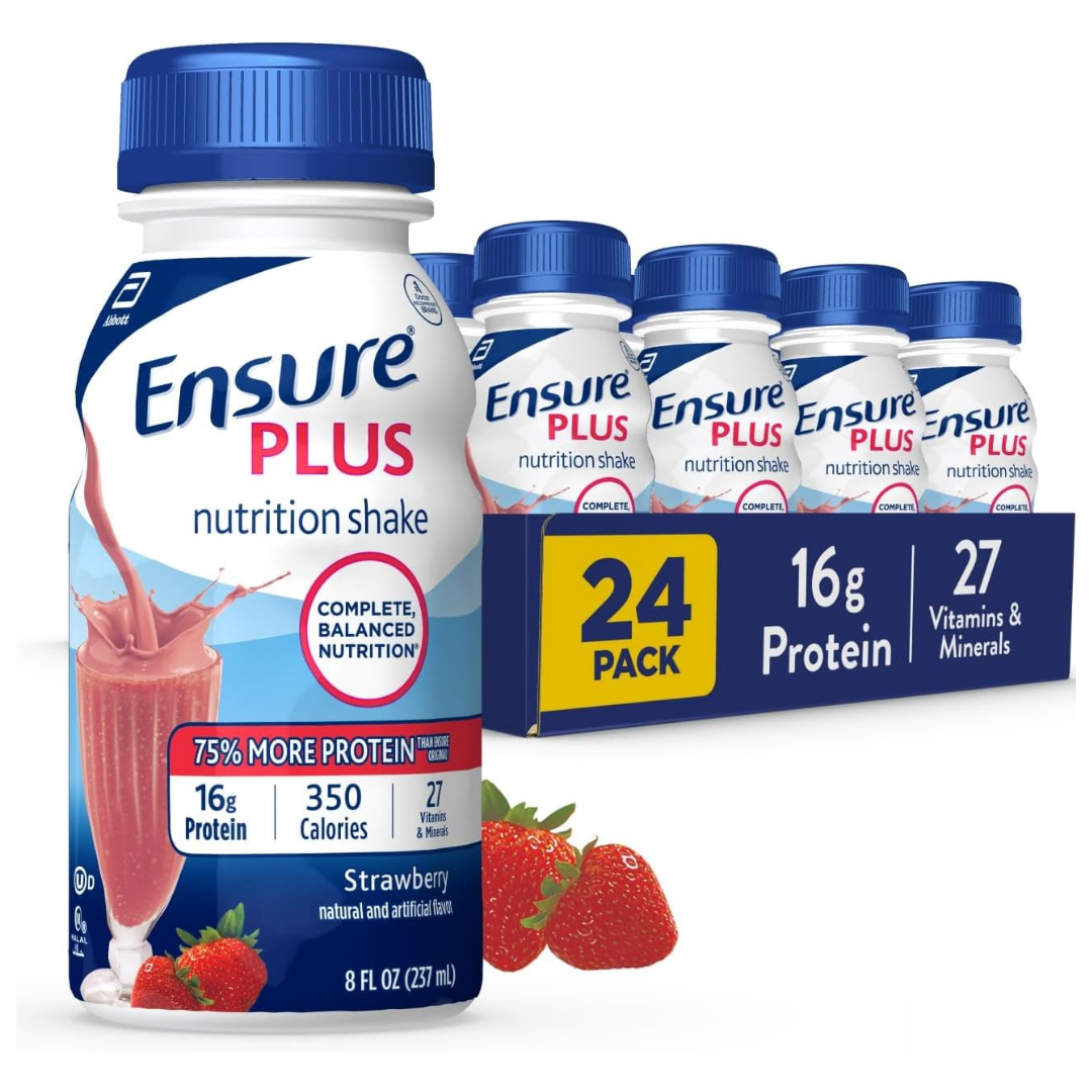Pack 24 Ensure Strawberry Nutrición Completa 8 oz por botella