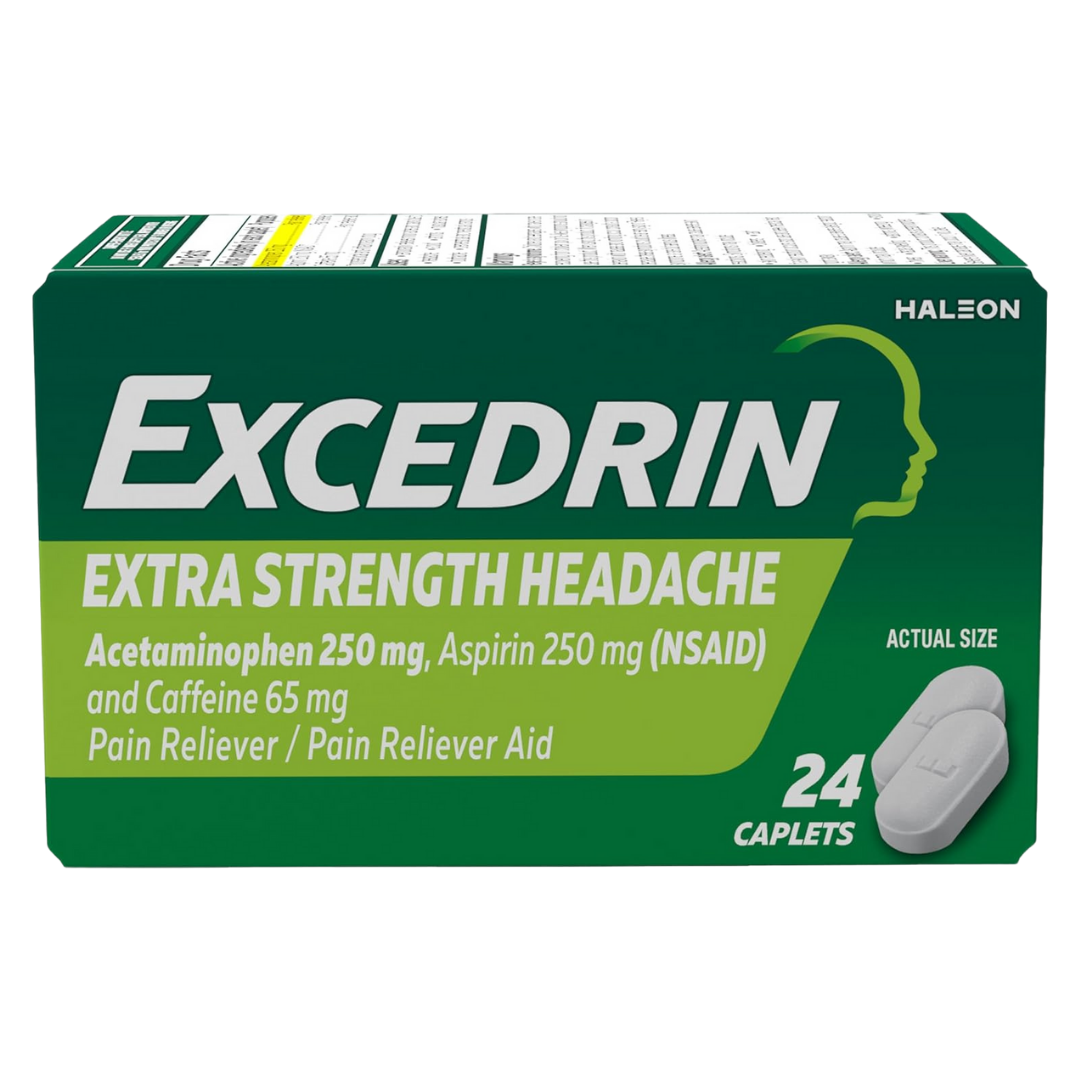 Blíster de Excedrin Extra Strength (24 ct) para dolor de cabeza intenso