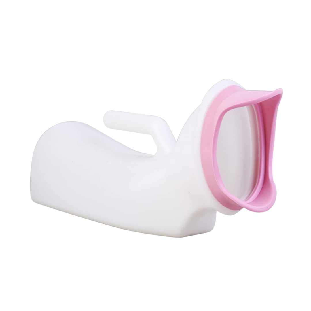 Urinario femenino portátil AA2024‑11‑0175, capacidad 300 mL, con funda