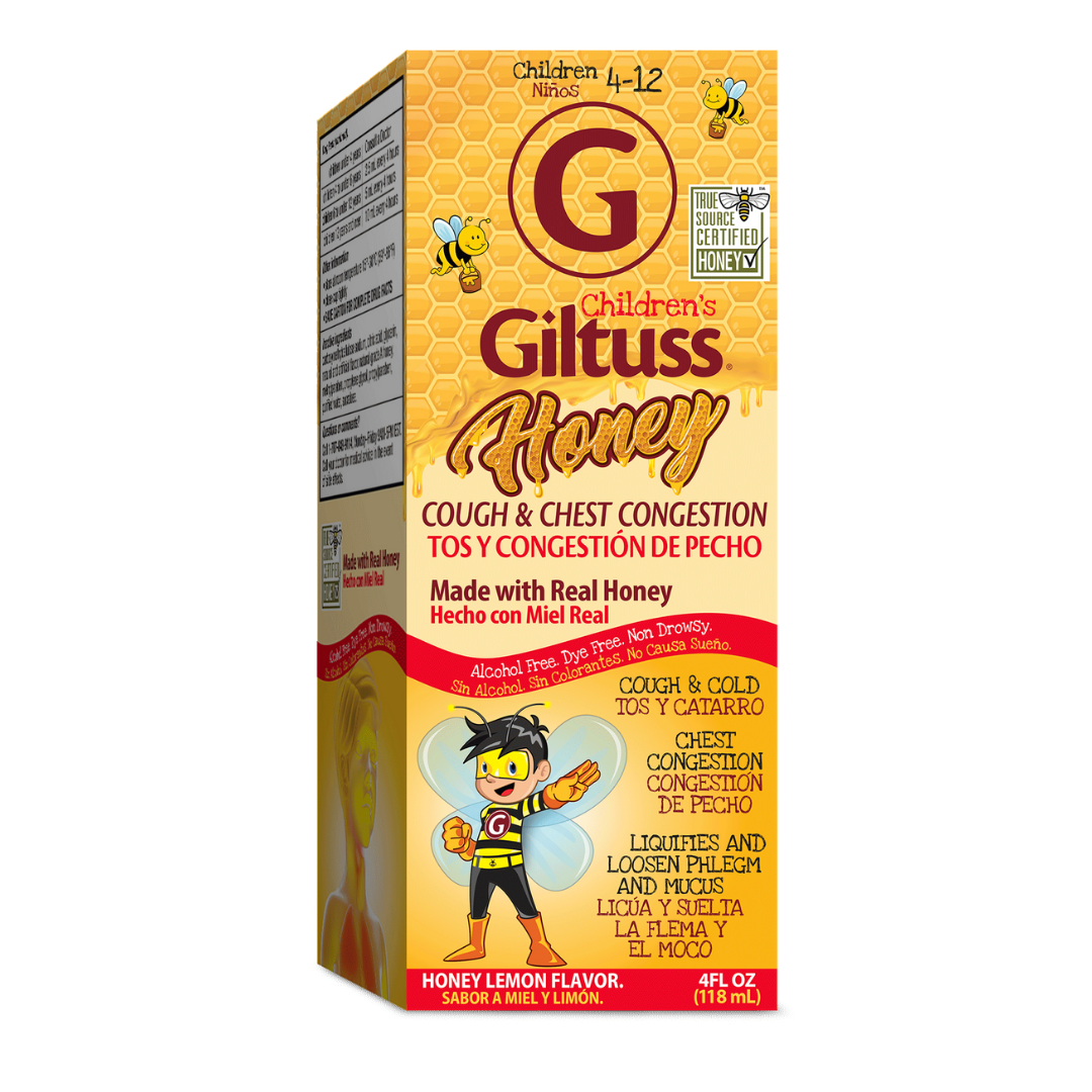 Jarabe Giltuss Honey Alivio Congestión de Pecho (4 oz) con guaifenesina