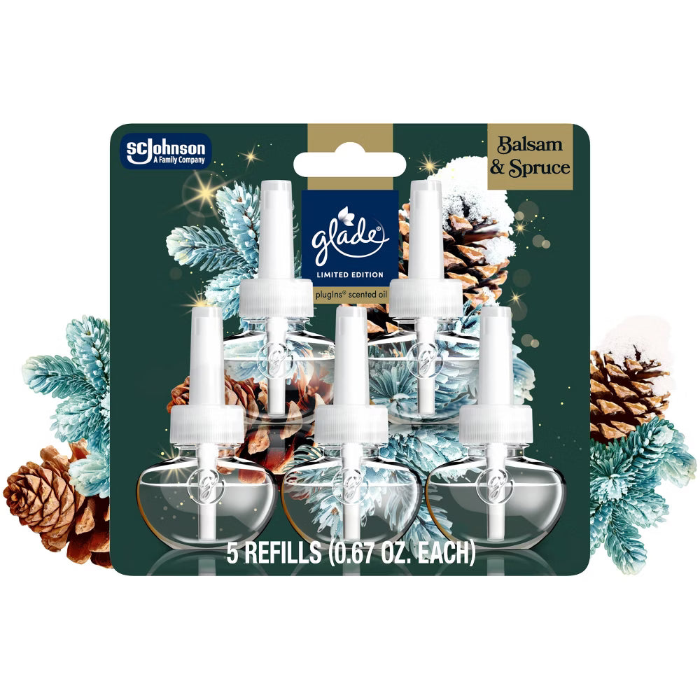 Glade PlugIns Balsam Recargas para Ambientador Eléctrico, Paquete de 5