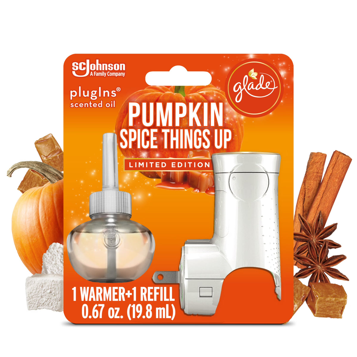 Glade PlugIns Pumpkin Kit de Ambientador Eléctrico con Calentador y Recarga
