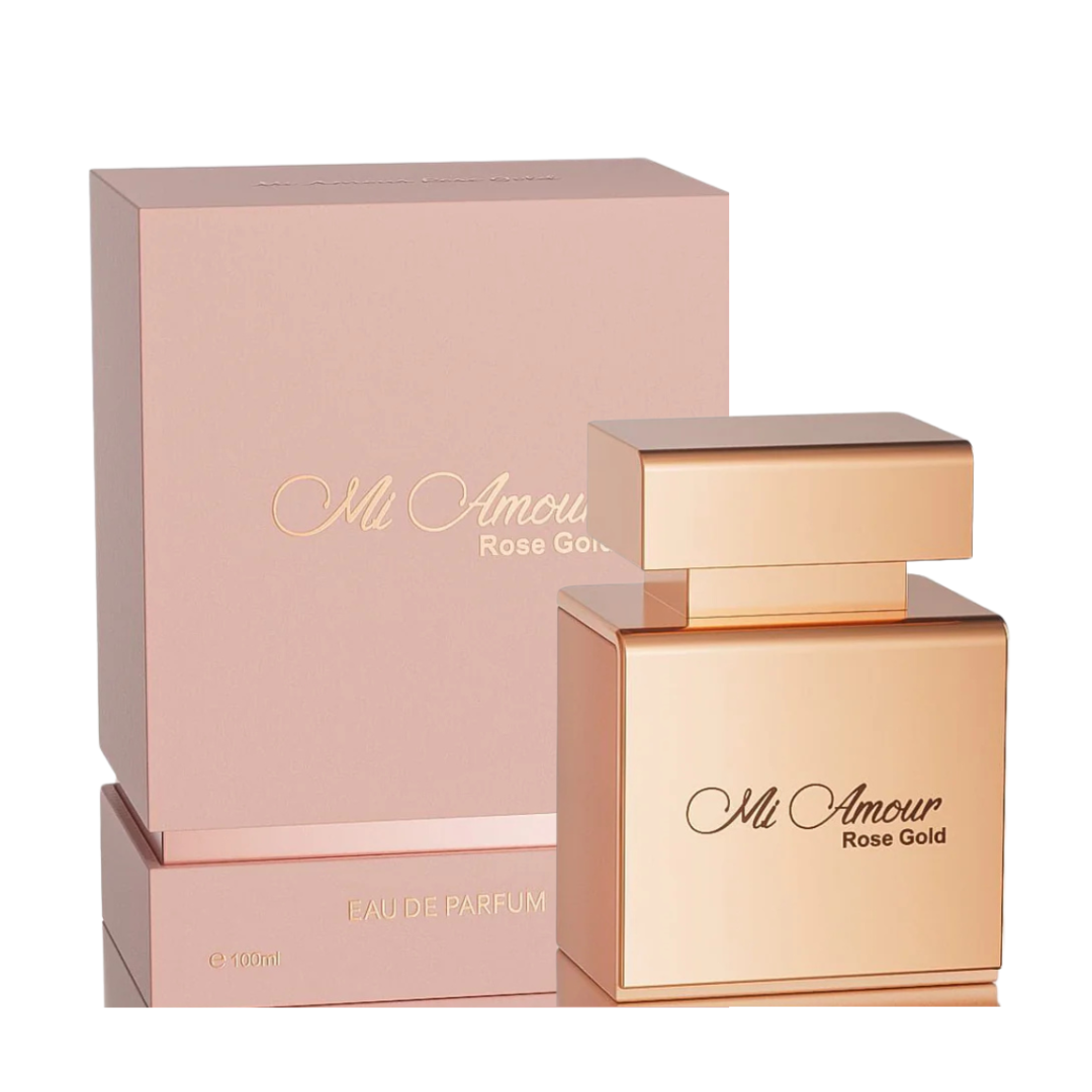JO Milano Mi Amour Rose Gold Eau de Parfum (3.4 oz) para mujer, aroma floral frutal