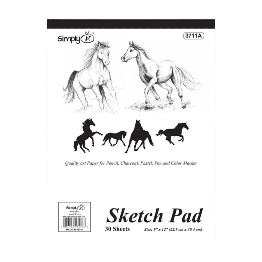 Simply Sketch Pad (50 Sheets, 9″×12″)
