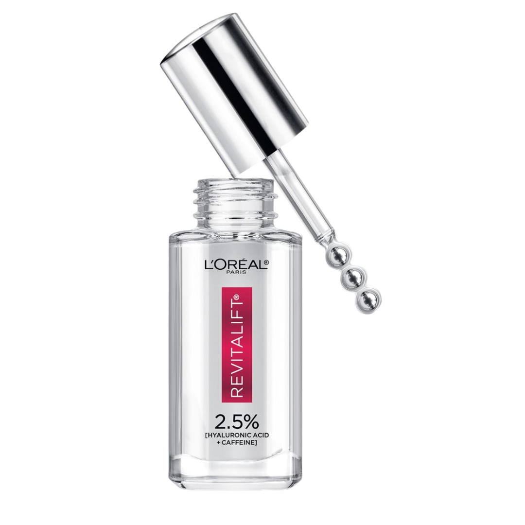 Botellita de suero contorno Revitalift Ácido Hialurónico 2.5 % + Cafeína L’Oréal Paris (0.67 fl oz)