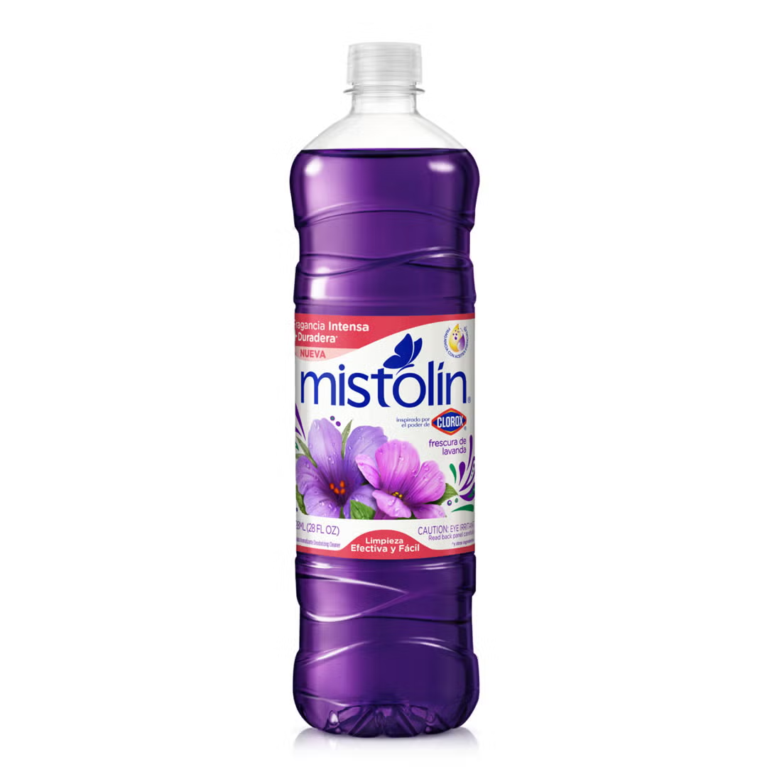 Botella Mistolin 28 oz aroma Lavanda para limpieza multi‑superficie