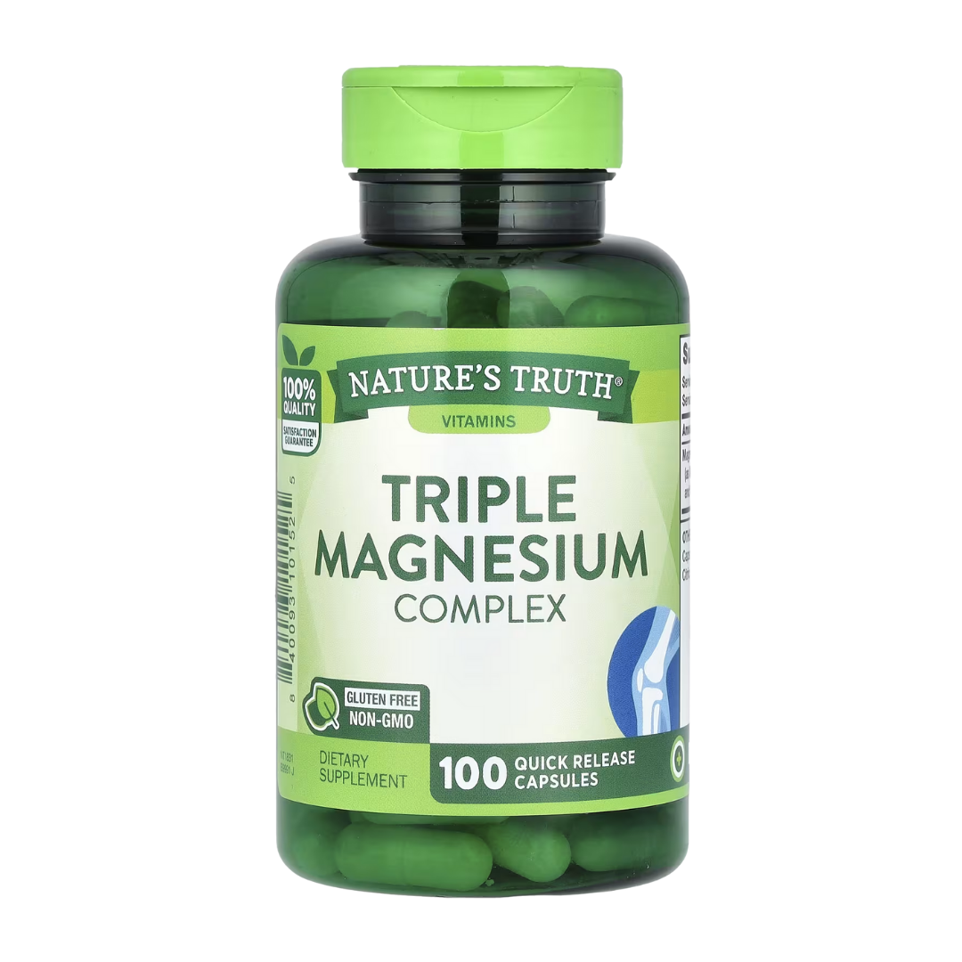 Envase de Nature’s Truth Triple Magnesium Complex (100 ct)