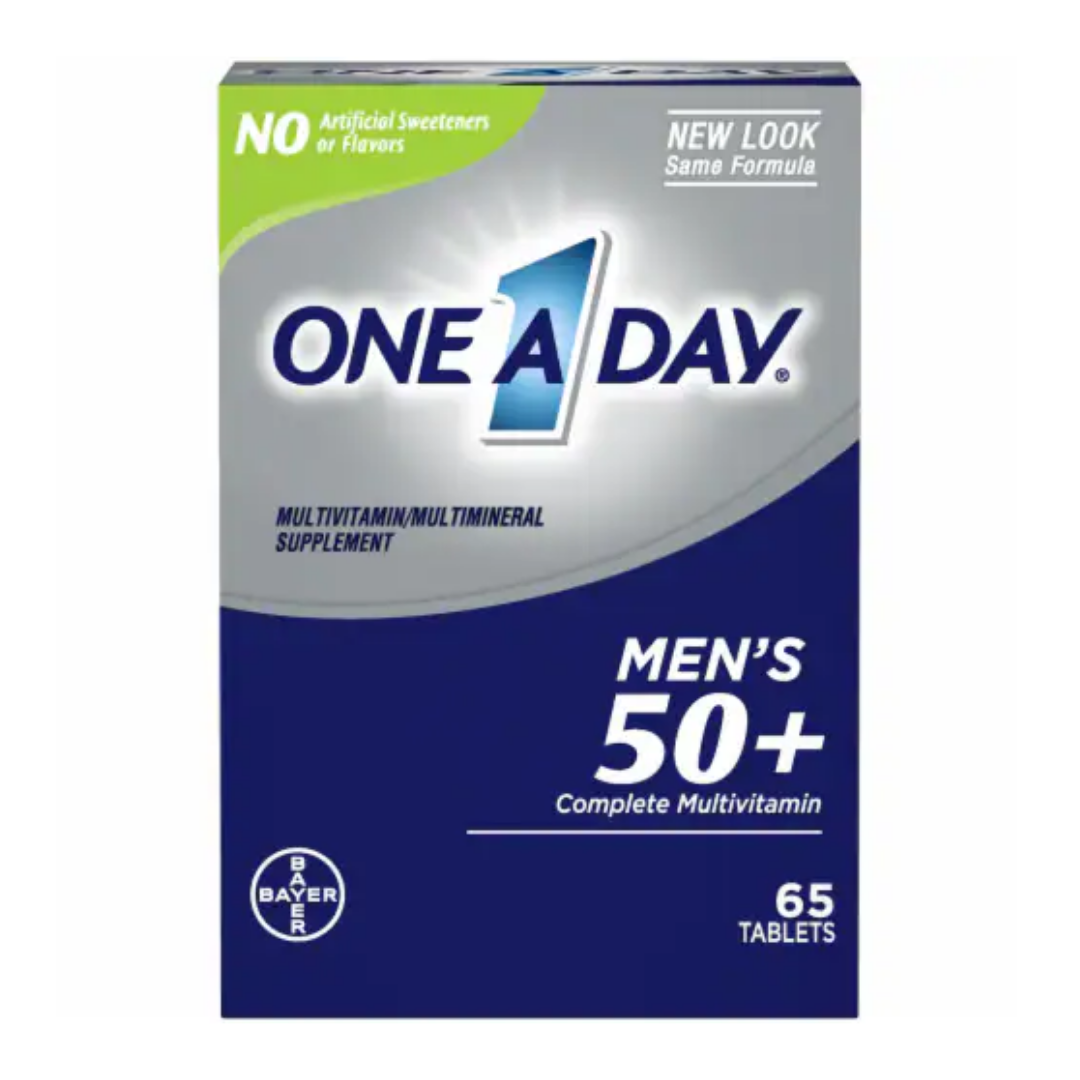 Envase de tabletas One A Day Men 50+ Multivitamínico (65 ct)