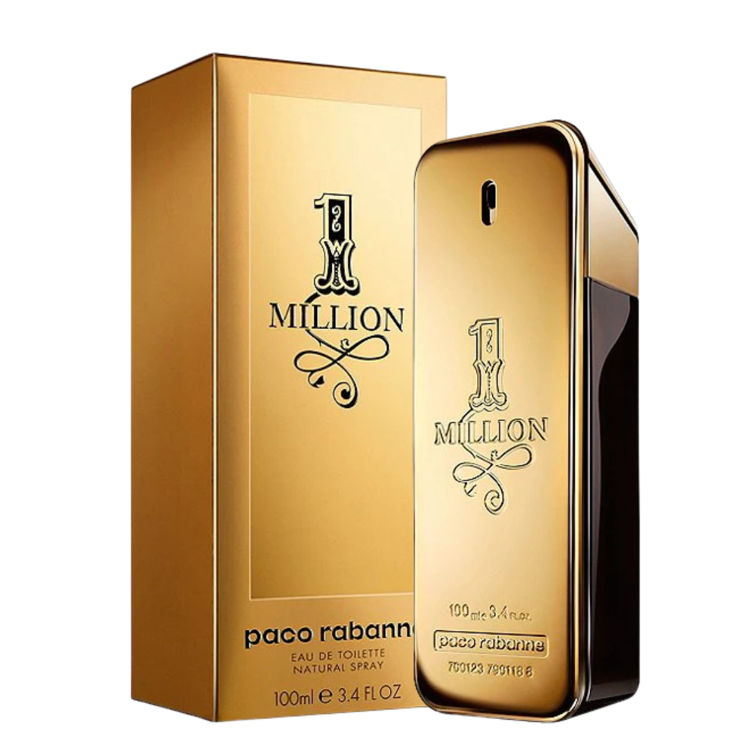 Frasco de Paco Rabanne 1 Million Eau de Toilette (3.4 oz) para caballero, fragancia lujosa