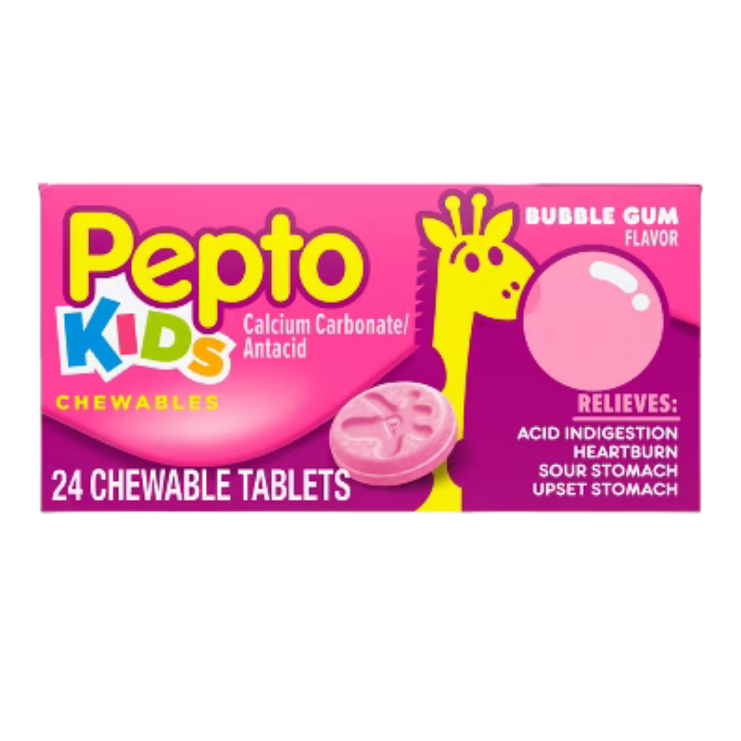 Tabletas masticables Pepto‑Bismol Niños Bubble Gum (24 ct)