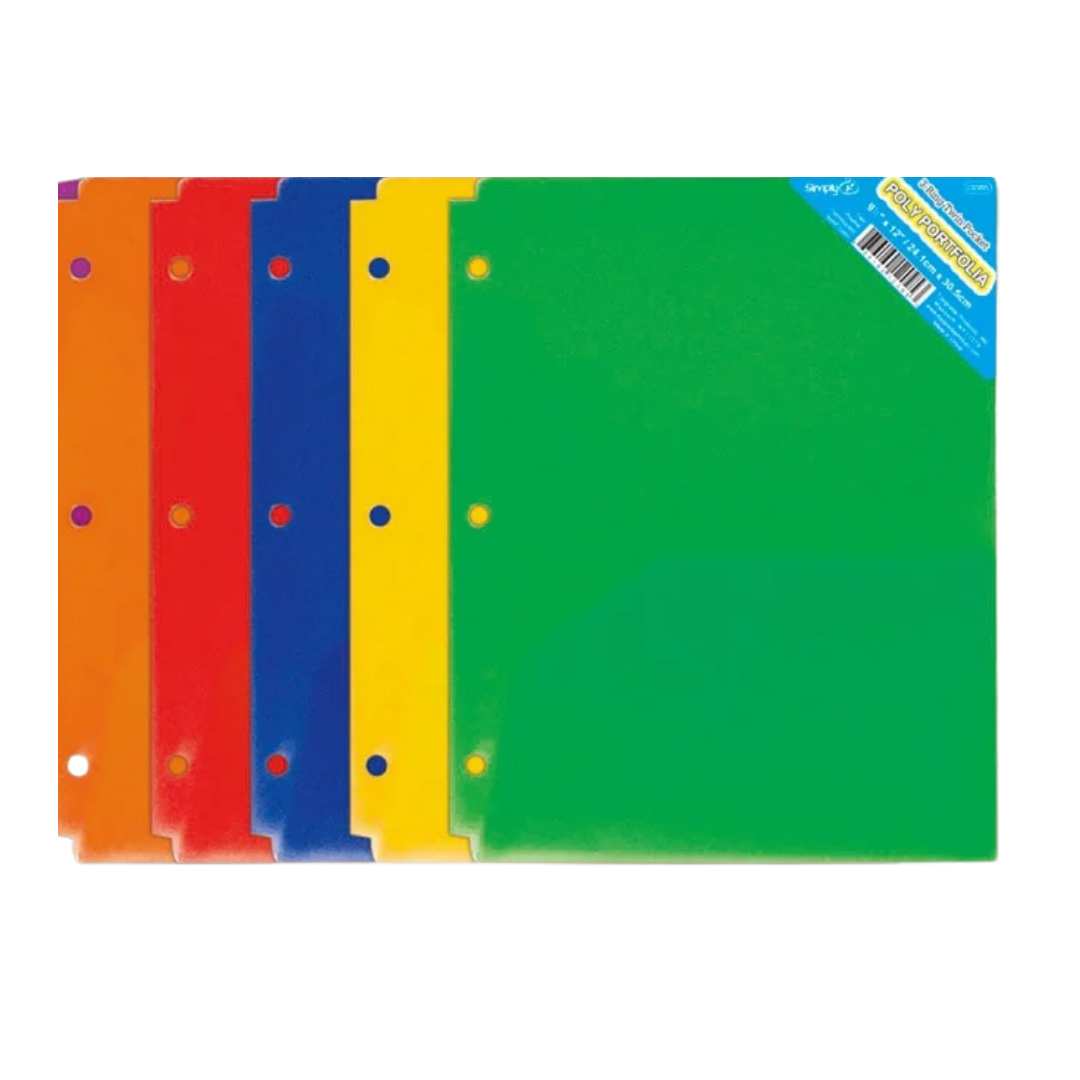 Portafolio poly con 2 bolsillos interiores y cierre elástico tamaño carta