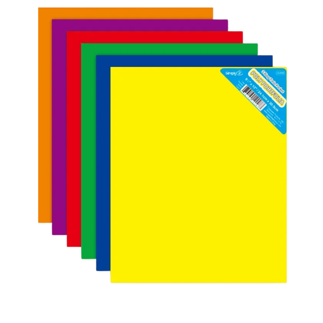 Portafolio poly con 2 bolsillos para documentos tamaño carta