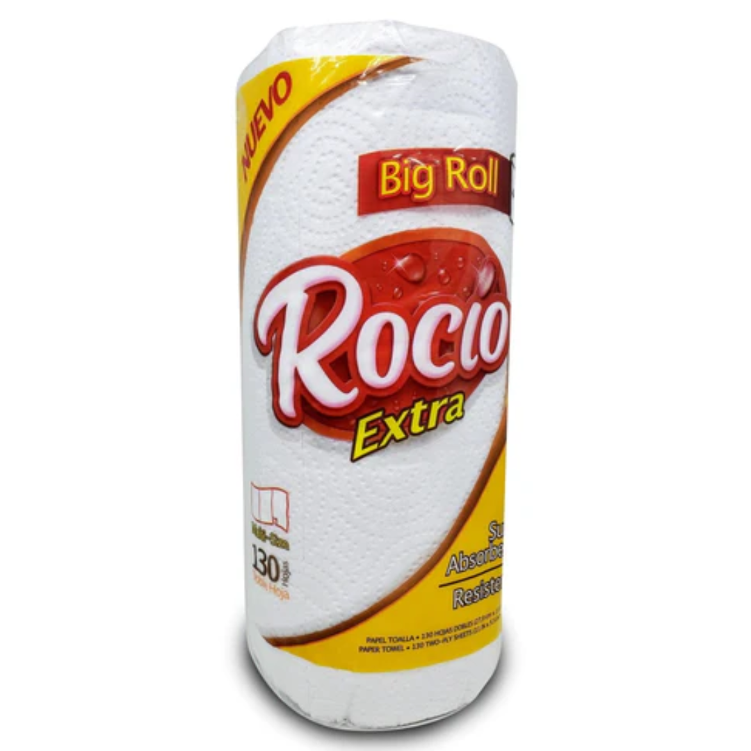 Rollo de toalla de papel Rocío Extra Big Roll, 130 hojas dobles