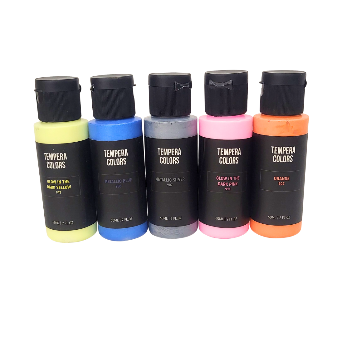 Bote de témpera en color vibrante para manualidades escolares