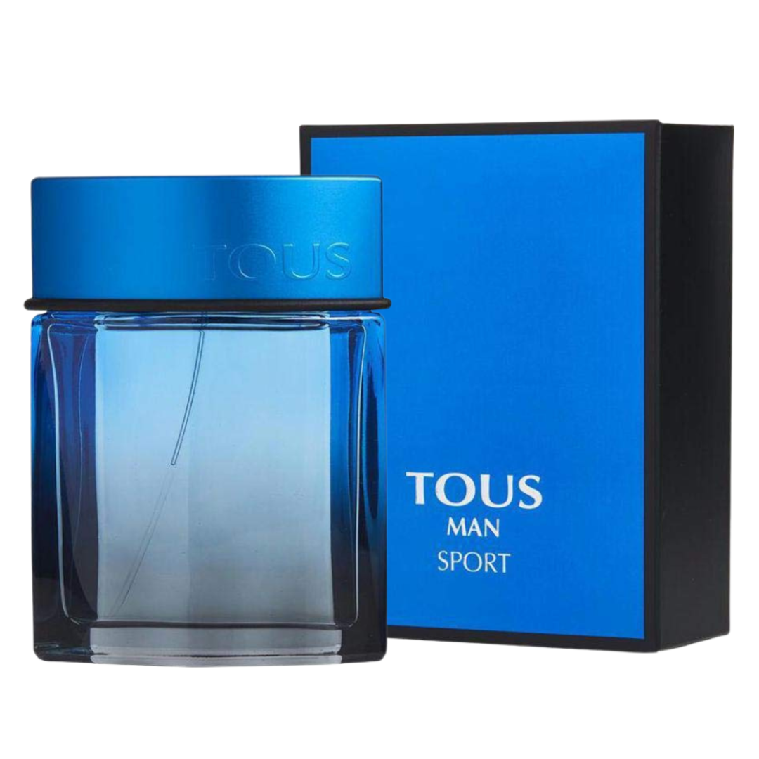 Frasco de Tous Man Sport Eau de Toilette (3.4 oz) para caballero, fragancia deportiva fresca