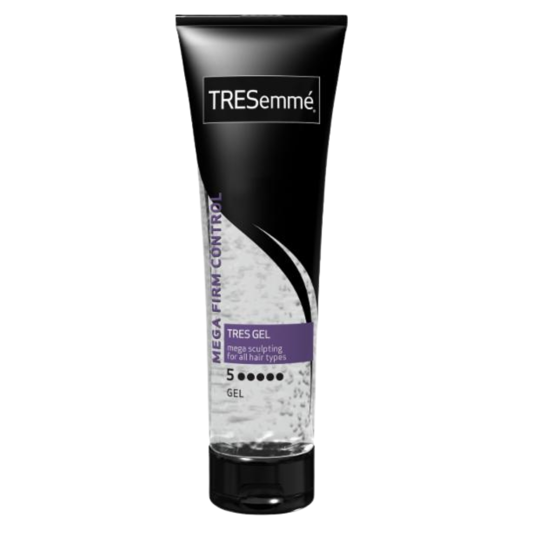 Envase de Gel Mega Hold TRESemmé (11 oz) para fijación ultra fuerte