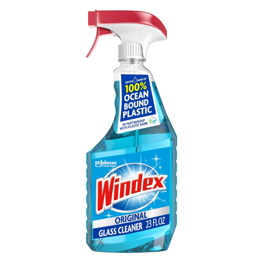 Botella Windex Original 23 oz con spray para vidrios sin rayas