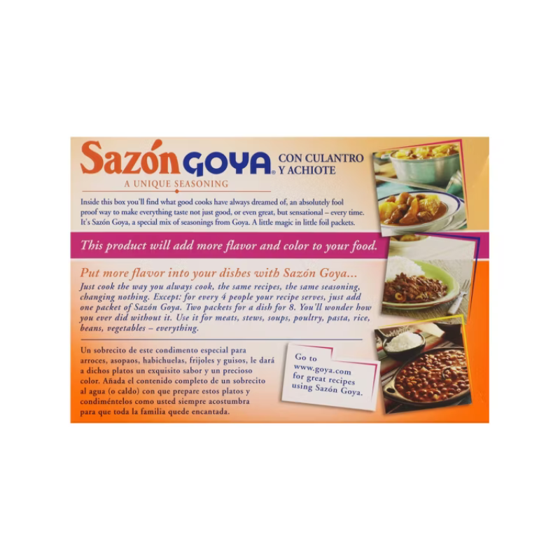 Sazón con Culantro y Achiote GOYA Econo Pak 3.52 oz (20 sobres)