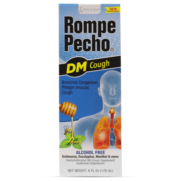 Rompe Pecho DM Expectorant Syrup para tos y resfriado 6oz