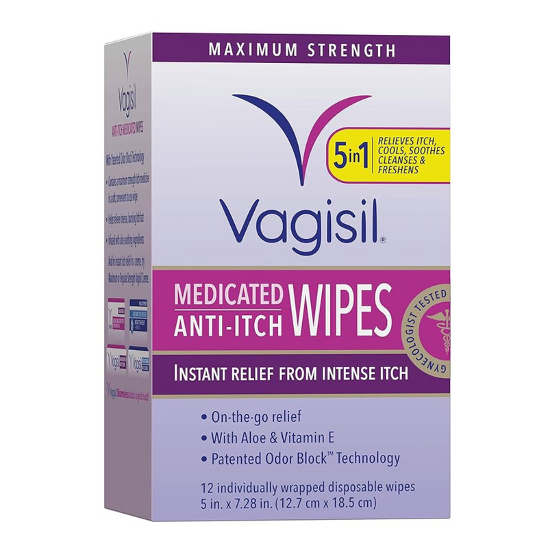 VAGISIL Medicated Wipes 12 ct