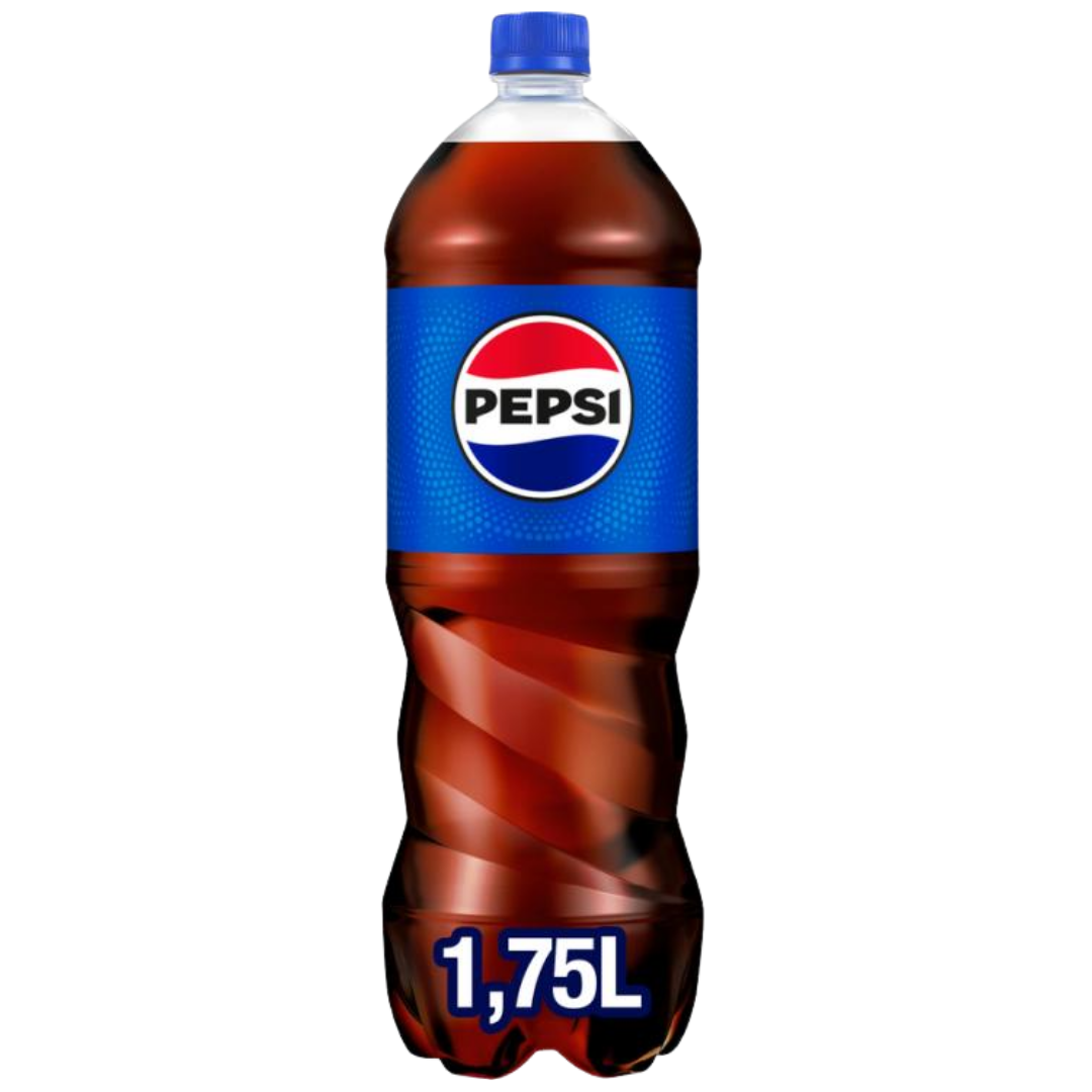 Pepsi refresco gaseoso 1.75L botella grande marca Pepsi
