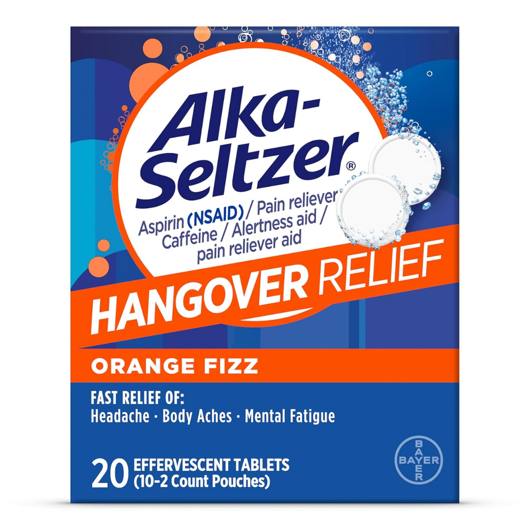 Alka-Seltzer Hangover Relief Effervescent Tablets alivio rápido 20ct