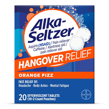 Alka-Seltzer Hangover Relief Effervescent Tablets alivio rápido 20ct