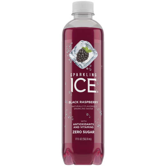 Sparkling Ice Black Raspberry Flavored Sparkling Water 17oz refresco sin calorías
