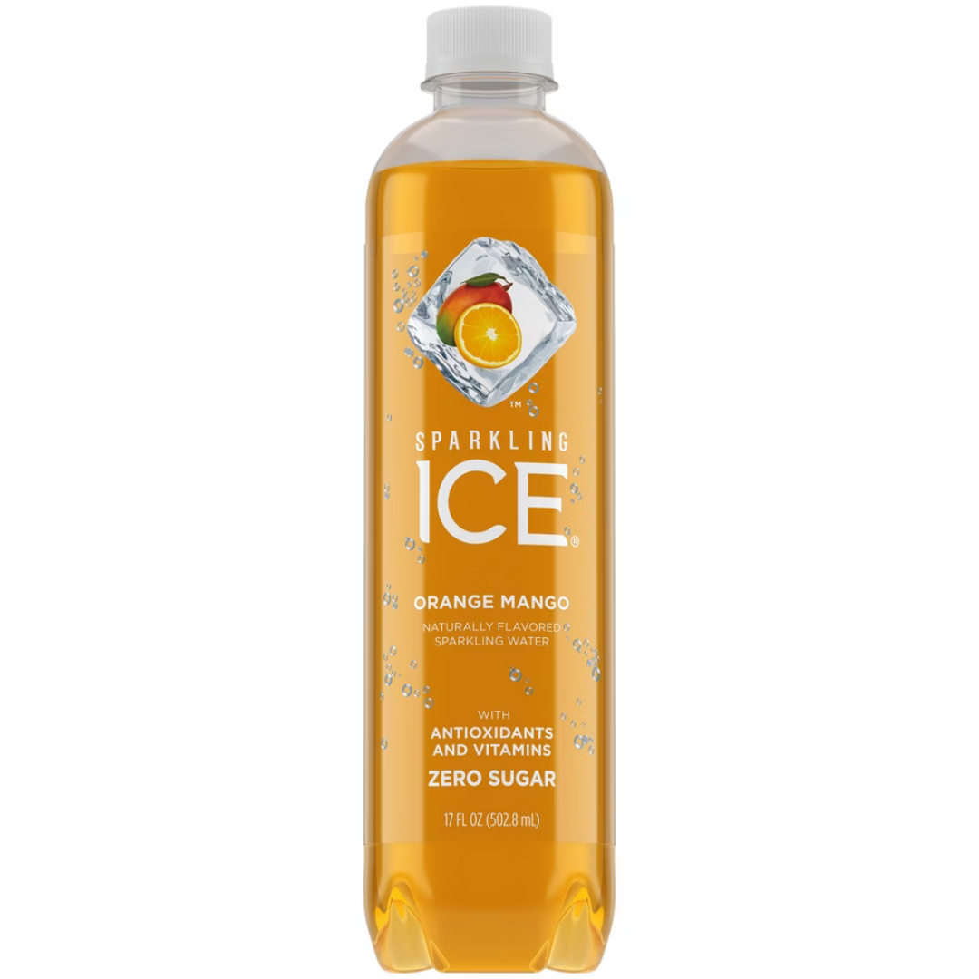 Sparkling Ice Orange Mango Flavored Sparkling Water 17oz refresco saludable