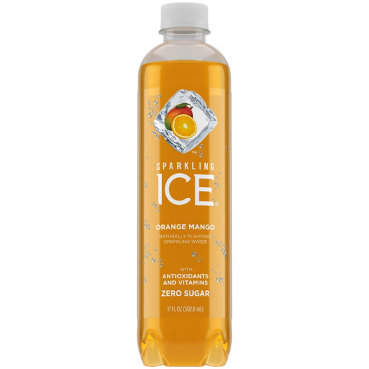Sparkling Ice Orange Mango Flavored Sparkling Water 17oz refresco saludable