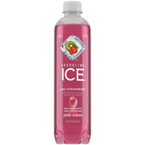 Sparkling Ice Kiwi Strawberry Flavored Sparkling Water 17oz agua saborizada