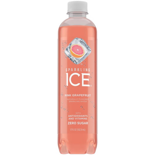 Sparkling Ice Pink Grapefruit Flavored Sparkling Water 17oz sin calorías