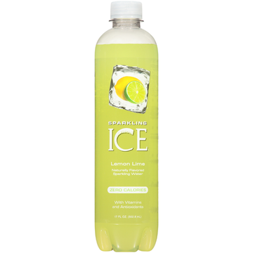Sparkling Ice Lemon Lime Flavored Sparkling Water 17oz agua cítrica