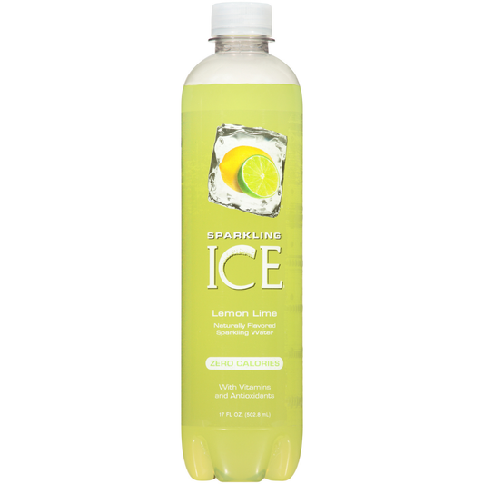 Sparkling Ice Lemon Lime Flavored Sparkling Water 17oz agua cítrica
