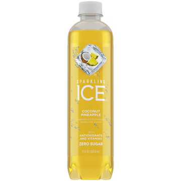 Sparkling Ice Coconut Pineapple Flavored Sparkling Water 17oz sabor tropical