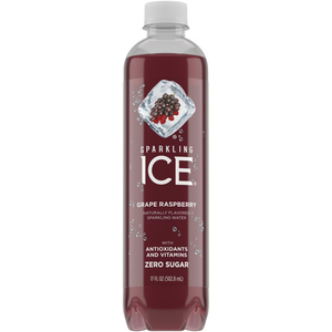 Sparkling Ice Grape Raspberry Flavored Sparkling Water 17oz sin calorías
