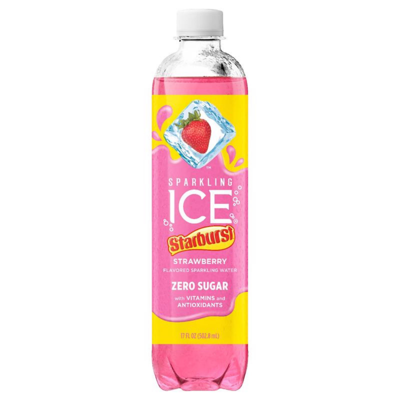 Sparkling Ice Starburst Strawberry Flavored Sparkling Water (17oz)