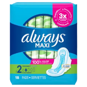 Always MAXI SIZE 2 MAX PROTECTION 18 PADS