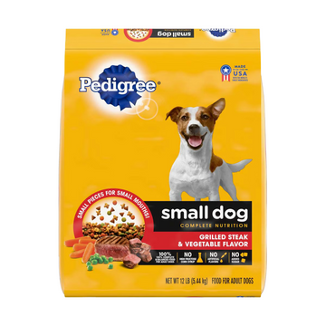Pedigree alimento seco perro pequeño bistec vegetales 12lb