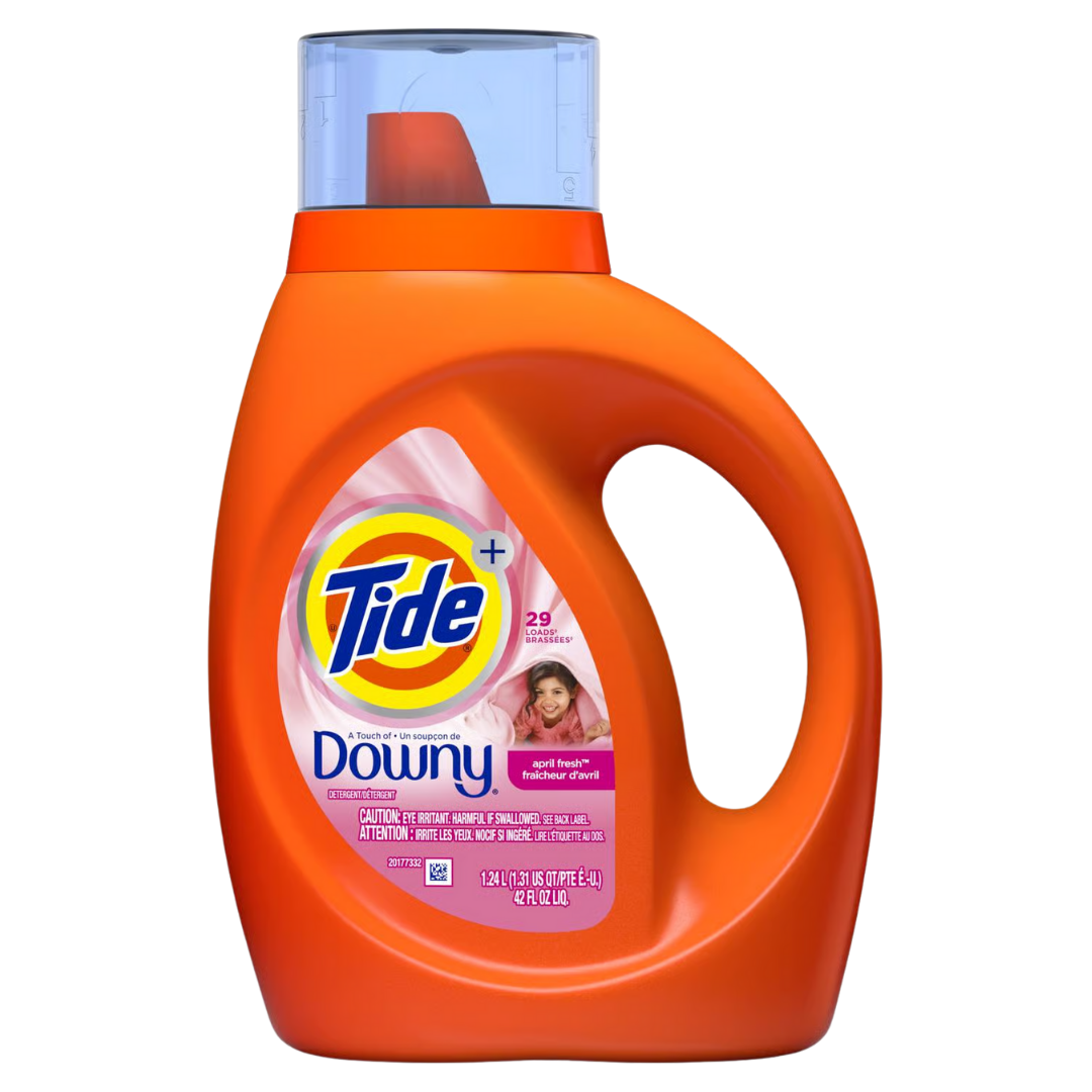 Tide detergente líquido con Downy April Fresh 42oz lavado ropa