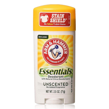 Arm & Hammer Essentials Deodorant Unscented sin aluminio 2.5oz