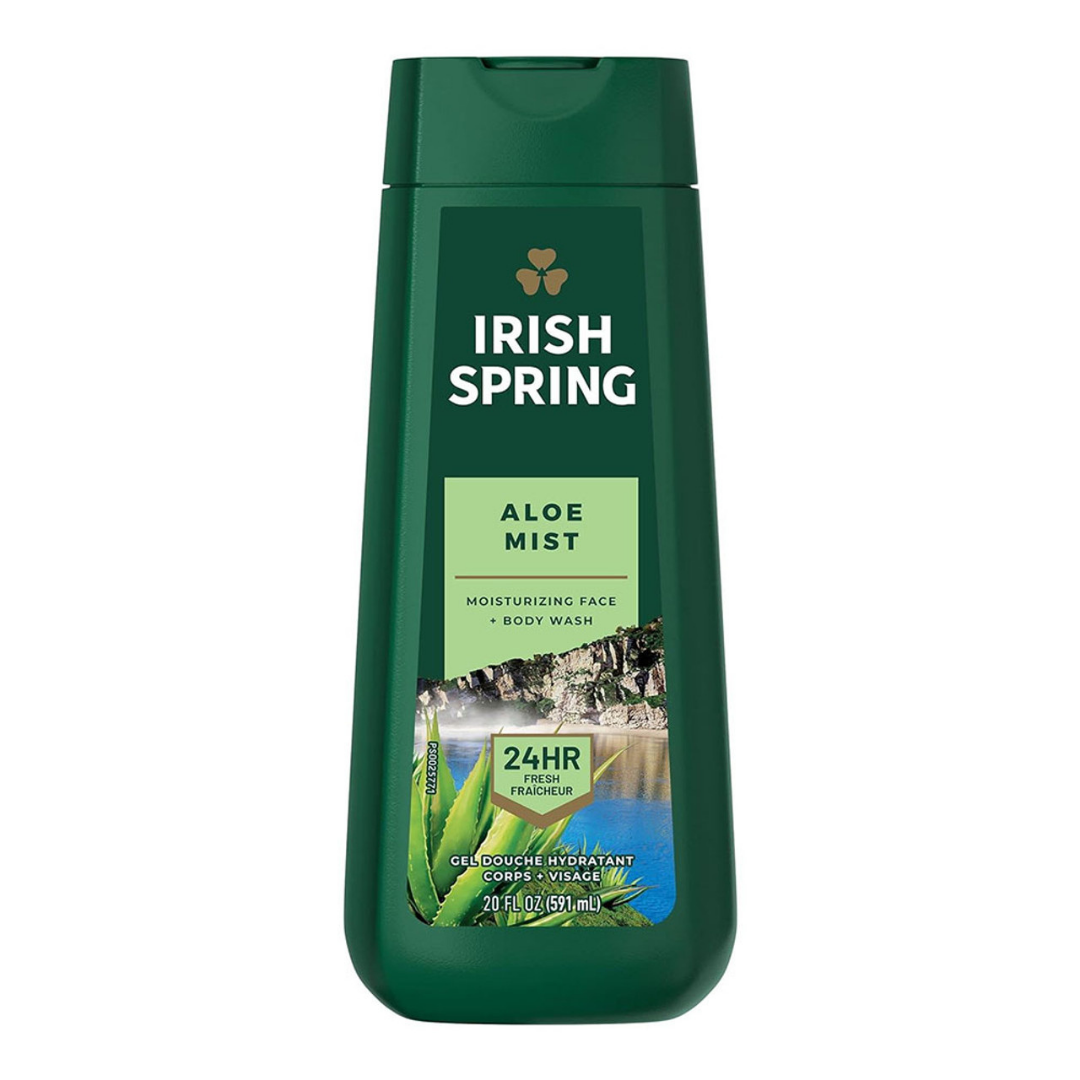 Irish Spring Aloe Mist gel de baño 24 horas 20oz