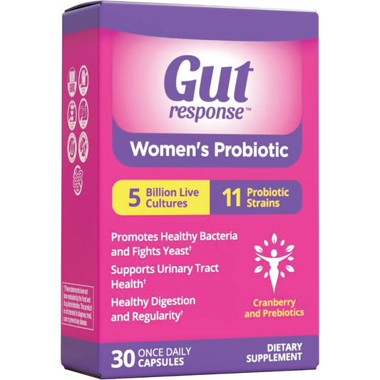 Gut Response probiótico femenino arándano 5 mil millones 30 cápsulas