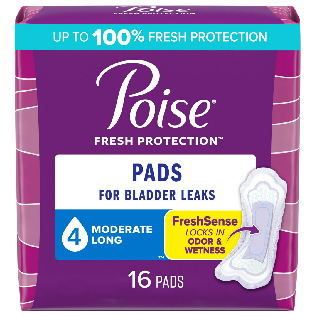 Poise Fresh Protection toallas moderadas ultra largas 16 unidades